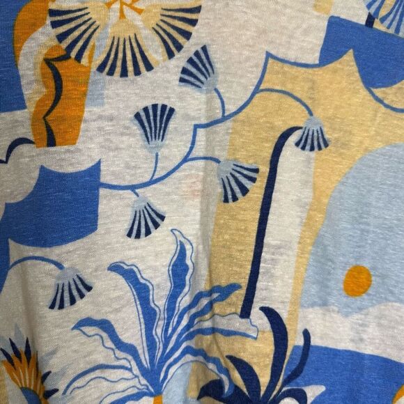 Nicole Miller Beachy Linen Top Sz M Coastal, Summer, Vacation - Picture 4 of 11